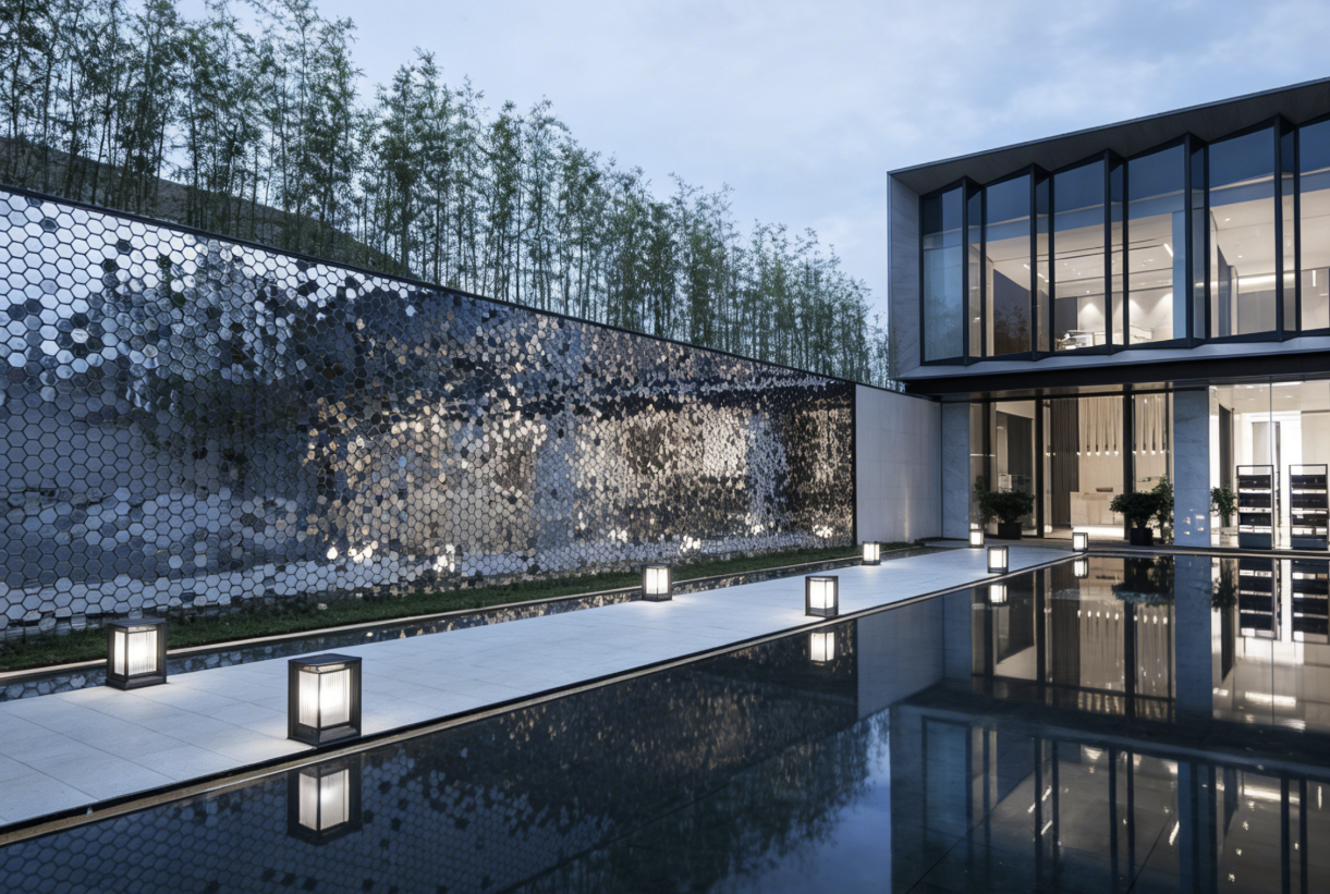 ผนังประดับอาคารด้วยเครื่องสายลมโฟโตโวลต์อัจฉริยะ