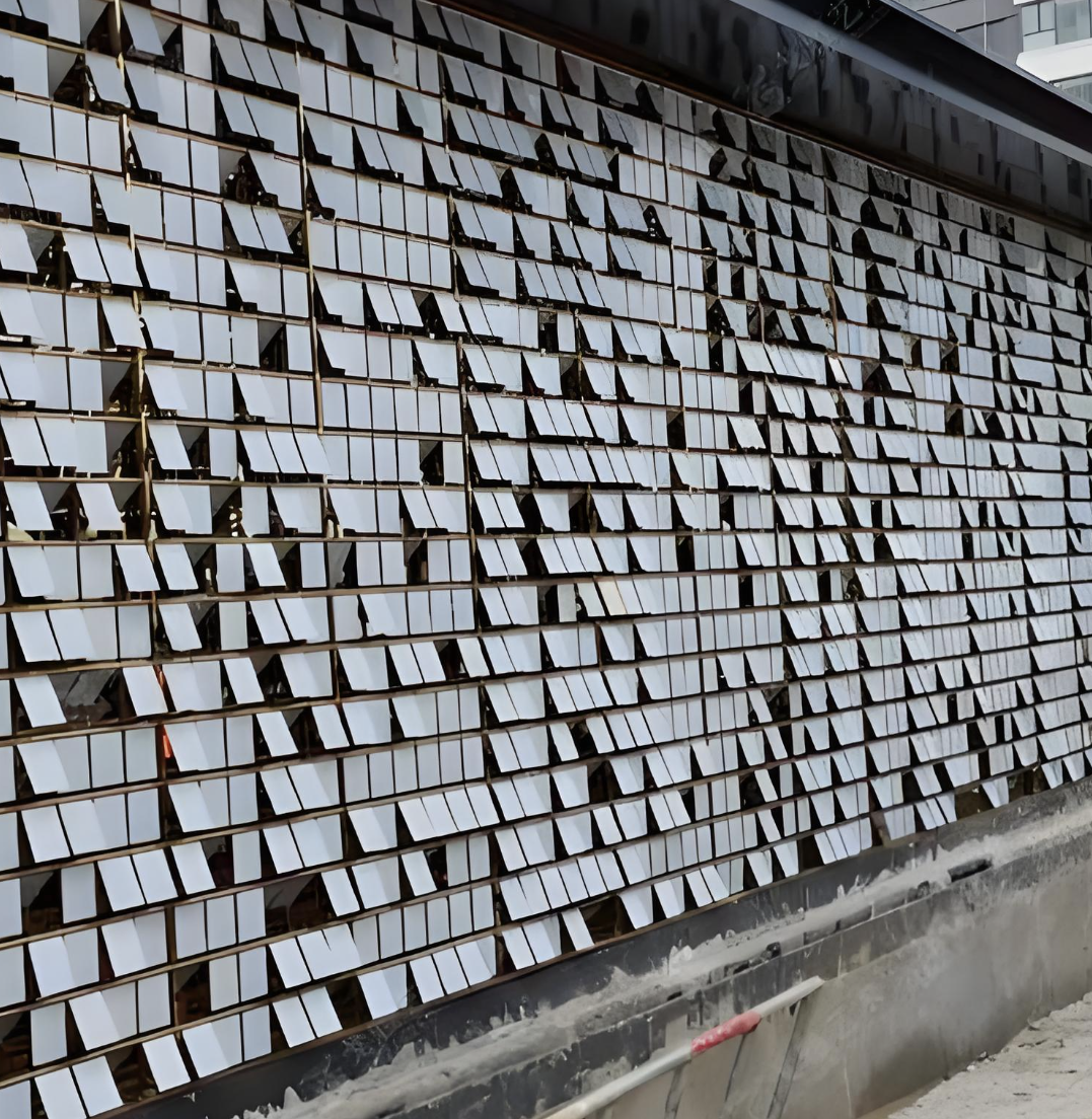 Tường lan can chuông gió cảnh quan ngoài trời