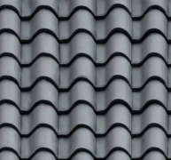 Tuile de toiture en béton armé de fibres gris standard