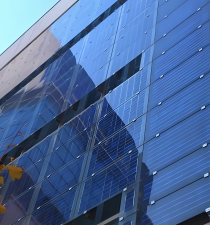 Mur rideau photovoltaïque BIPV double vitrage