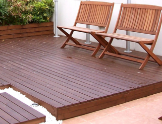 Sàn gỗ xử lý chống mối dành cho khu thư giãn sân vườn