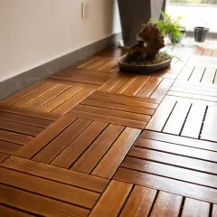 Ubin Dek Kayu Modular dengan Sistem Kunci yang Diperlakukan Tekanan