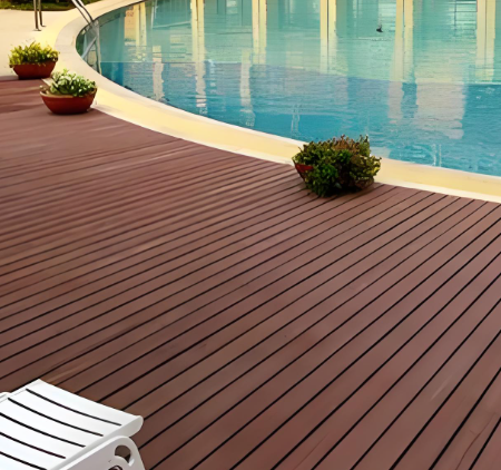 Poolside Non-Slip Pressure Treated Wood Flooring