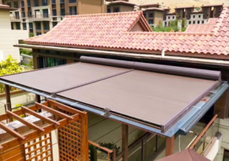 Recessed Electric Sunshade for Balcony