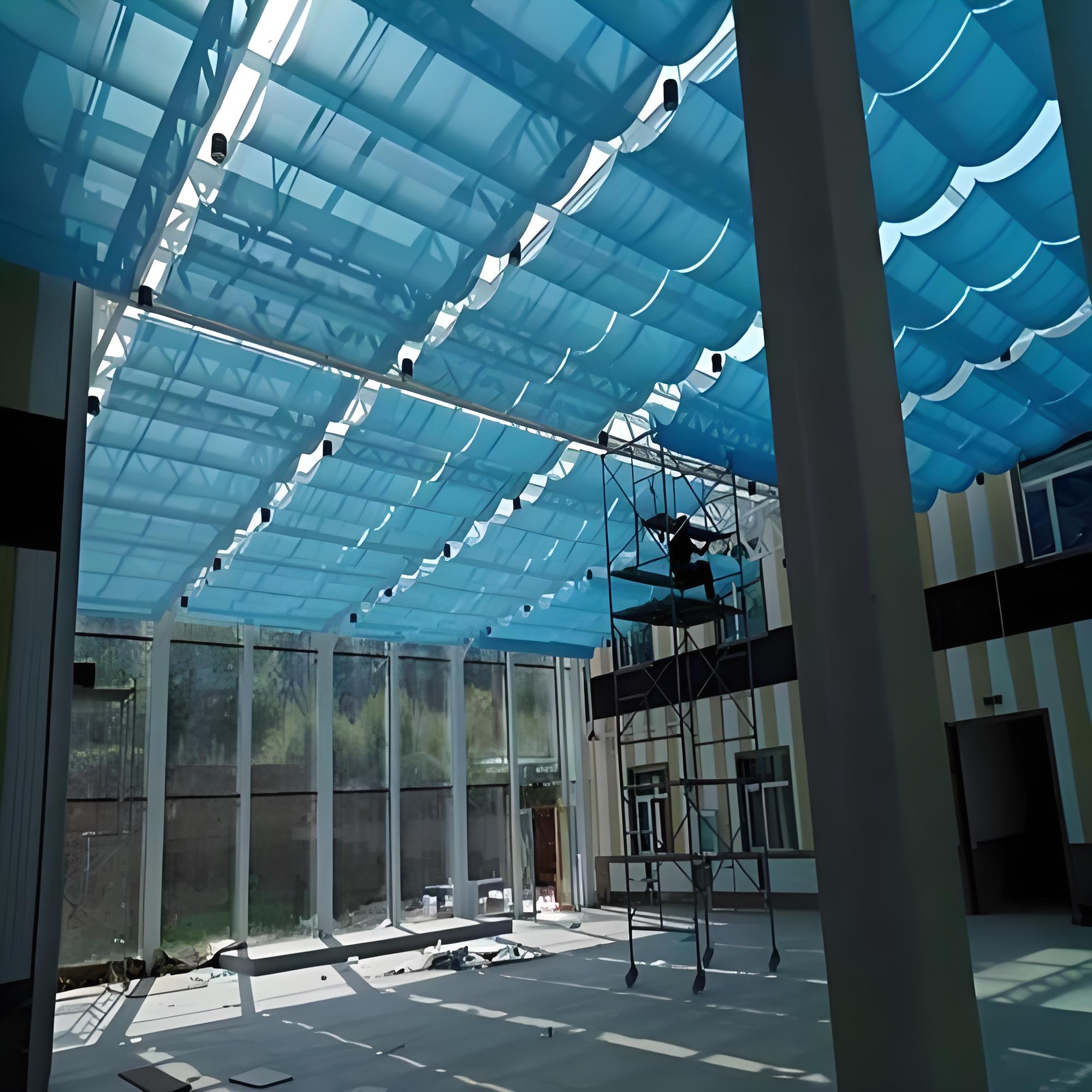 Commercial Large-scale Motorized Louver Sunshade