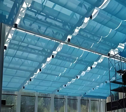 Commercial Large-scale Motorized Louver Sunshade