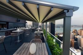 屋外パティオ用電動日よけセット