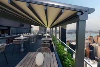 Outdoor Patio Motorized Sunshade Set