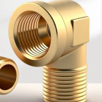 Cánh tay uốn góc vuông ren đồng thau