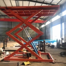 ลิฟต์ขนส่งสินค้าไฮดรอลิกกรรไกรติดตั้งคงที่ ระดับแรงหนักสูง