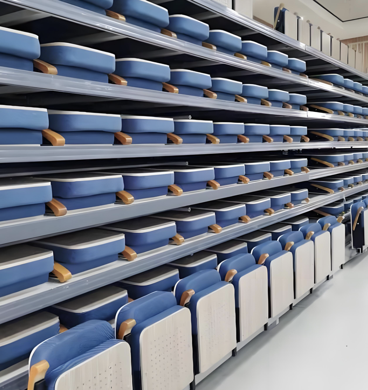 Motorized Retractable Auditorium Seat with Folding Table Board