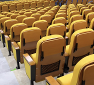 Premium Motorized Retractable Auditorium Seat with Foldable Armrests