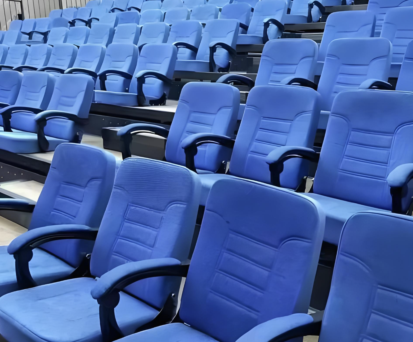 Premium Motorized Retractable Auditorium Seat with Foldable Armrests