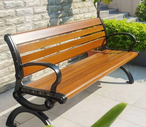 เก้าอี้สวนสาธารณะอลูมิเนียมอัลลอยด์สำหรับกลางแจ้ง