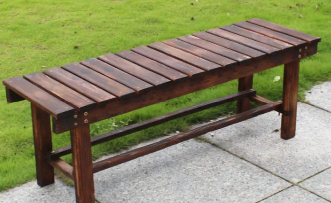 Banc de parc en bois massif classique