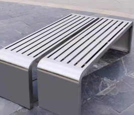 Banc de parc en acier inoxydable 304 anticorrosif