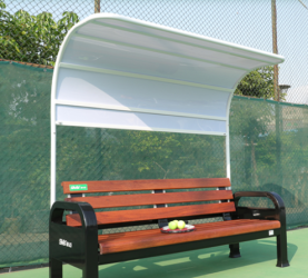 เก้าอี้บันช์สวนสาธารณะพร้อมร่มแสงอาทิตย์ปรับระดับได้