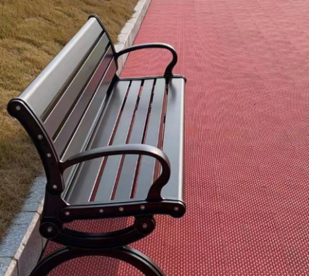 Banc de parc en alliage d’aluminium revêtu de poudre