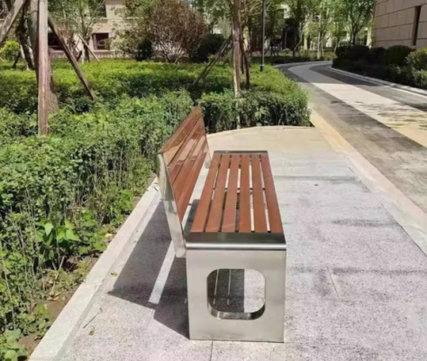 Ensemble de sièges de parc modulable en acier inoxydable 304