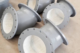Large Diameter Wear-Resistant Ceramic Reducer Elbow
