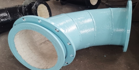 Corrosion-Resistant Wear-Resistant Ceramic Elbow with PTFE Coating for Chemical Industry