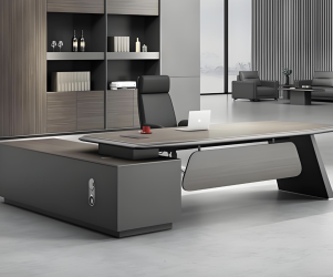 Meja Bos Cat Panggang Kompak untuk Kantor Kecil