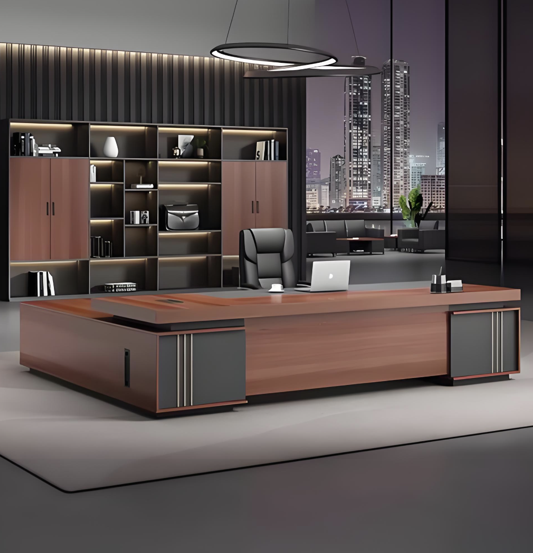 Luxury Sintered Stone Baked Paint Executive Desk