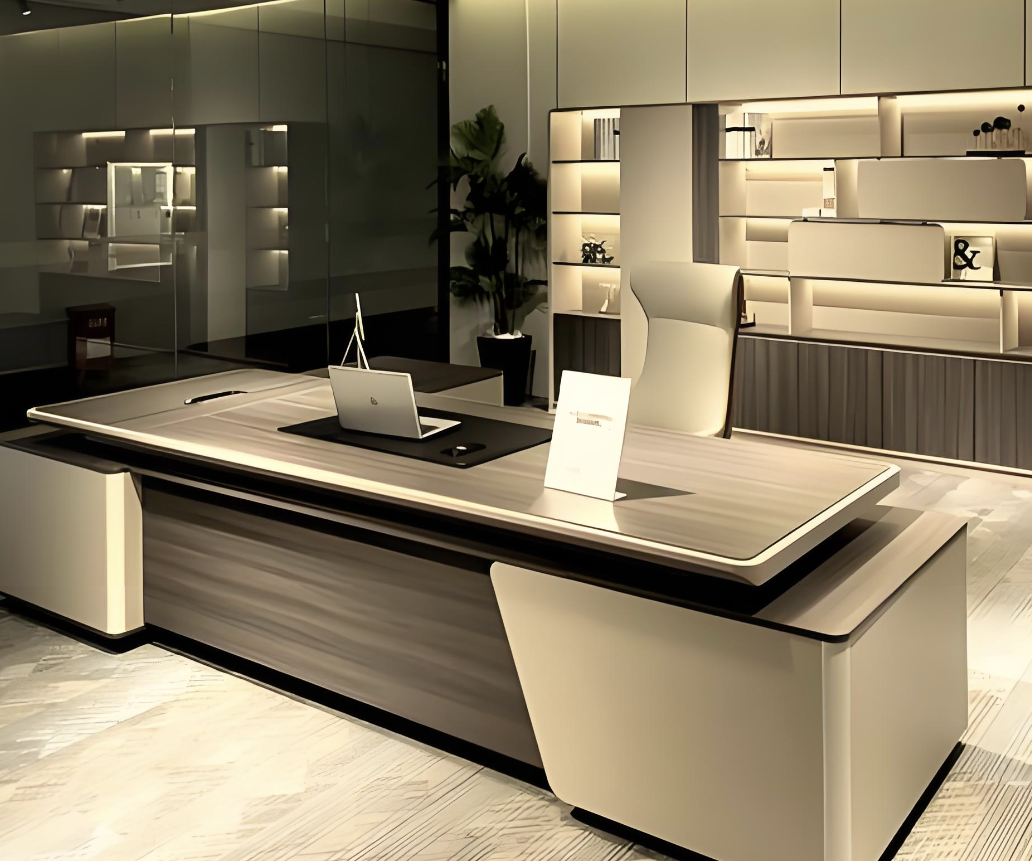 Modular Combination Lacquered Office Desk Set