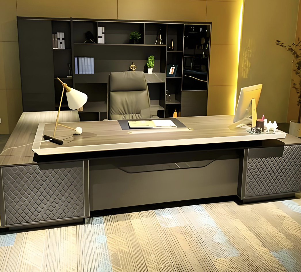 Minimalist Matte Lacquered Manager Desk