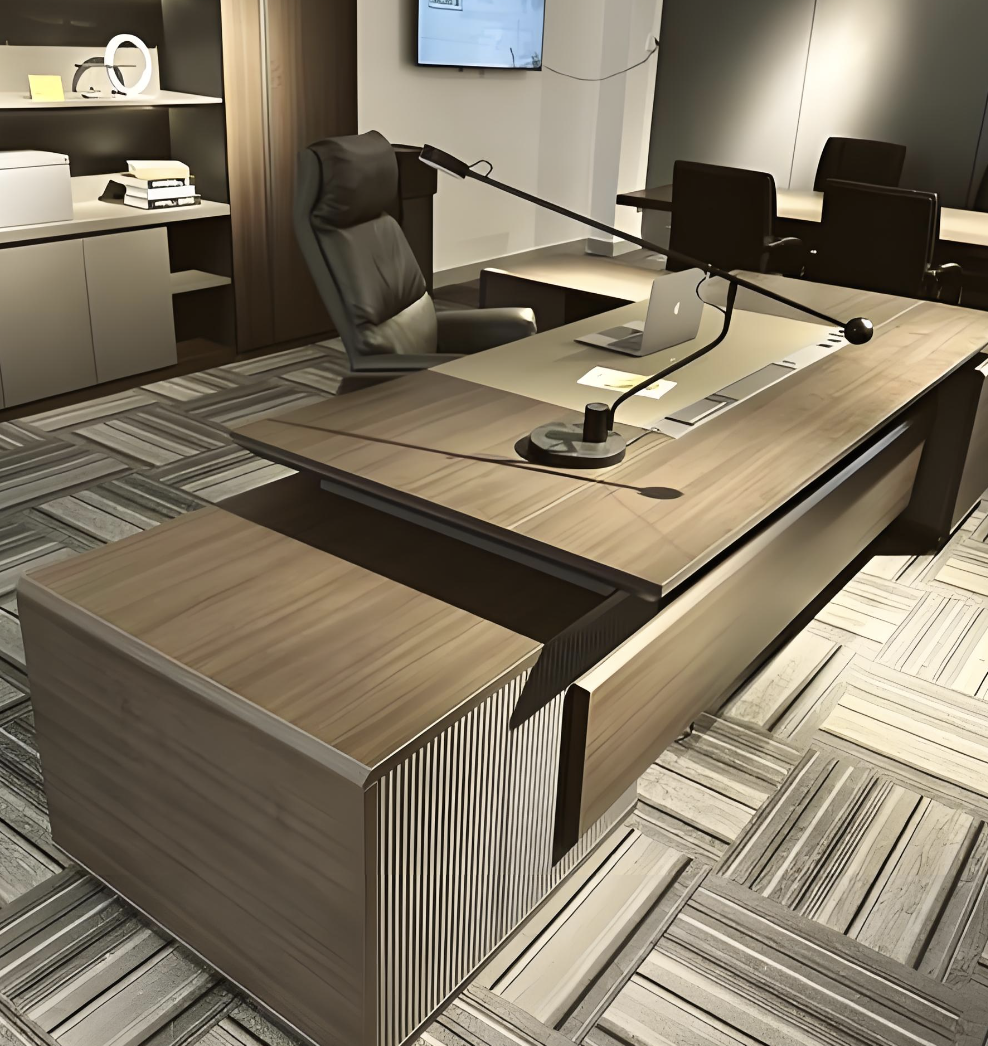 Minimalist Matte Lacquered Manager Desk