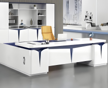 High-grade Solid Wood Veneer Baking Paint Executive Desk