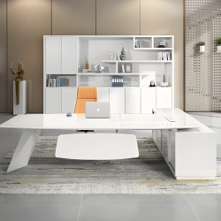 大型一体<span>化</span>储<span>物</span>烤漆办公大班台