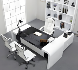 Minimalist Modern Water-based Lacquer Boss Desk