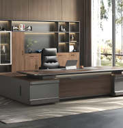 High Gloss Baked Lacquer Executive President Desk