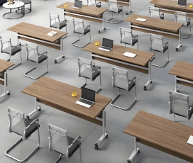 Foldable Mobile Baked Paint-Finished Conference Table