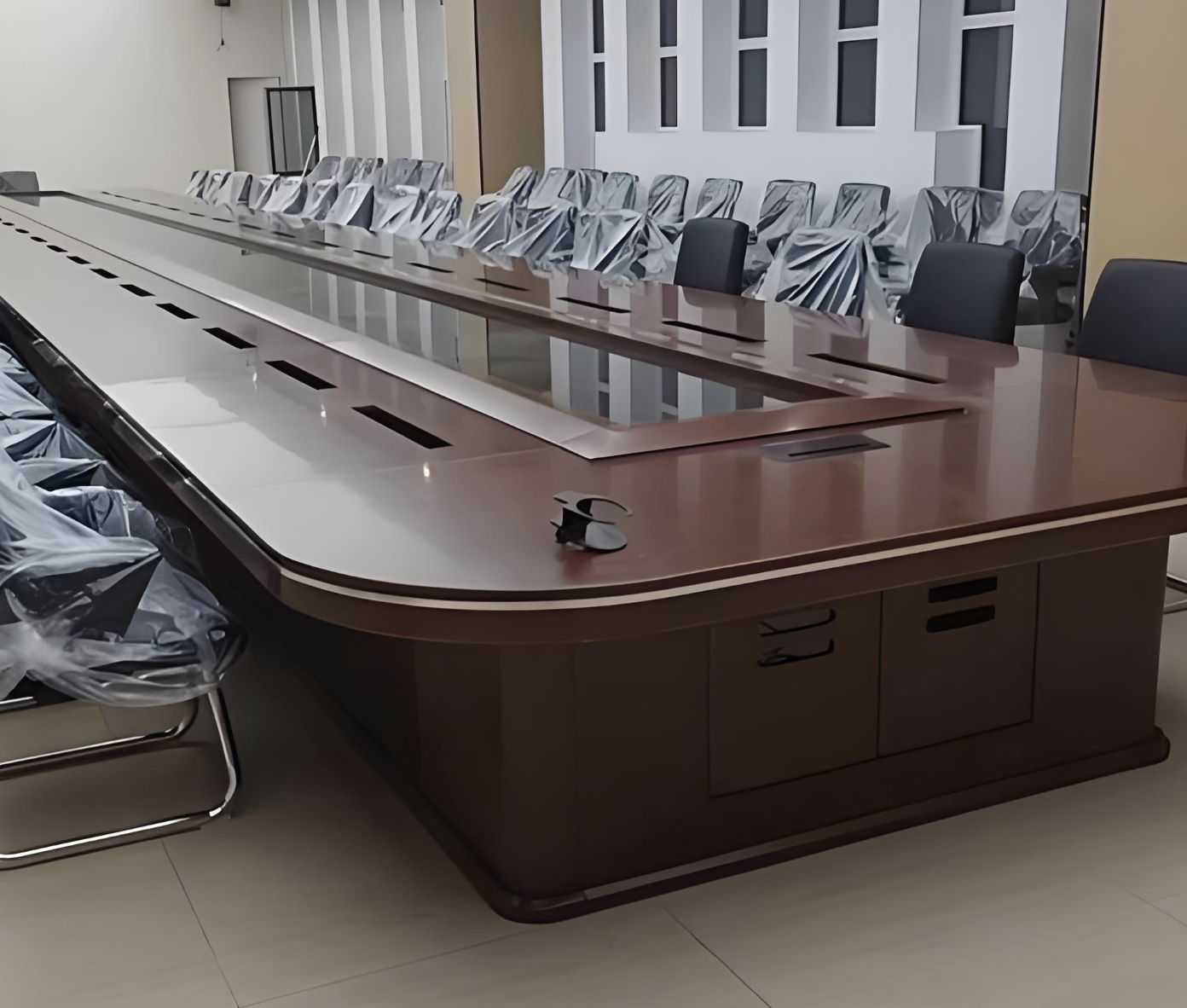 240cm 楕円形 高級焼付塗装仕様会議テーブル