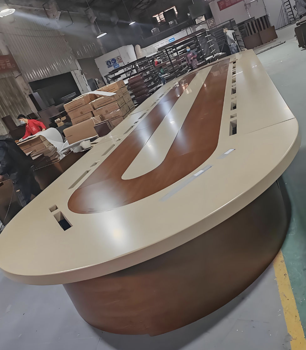20-Seater Oval Lacquered Conference Table