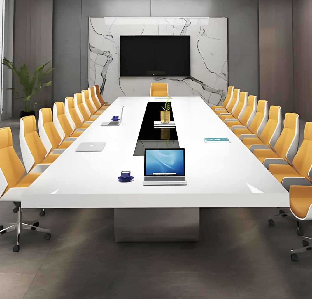 Integrated Wiring Lacquered Conference Table