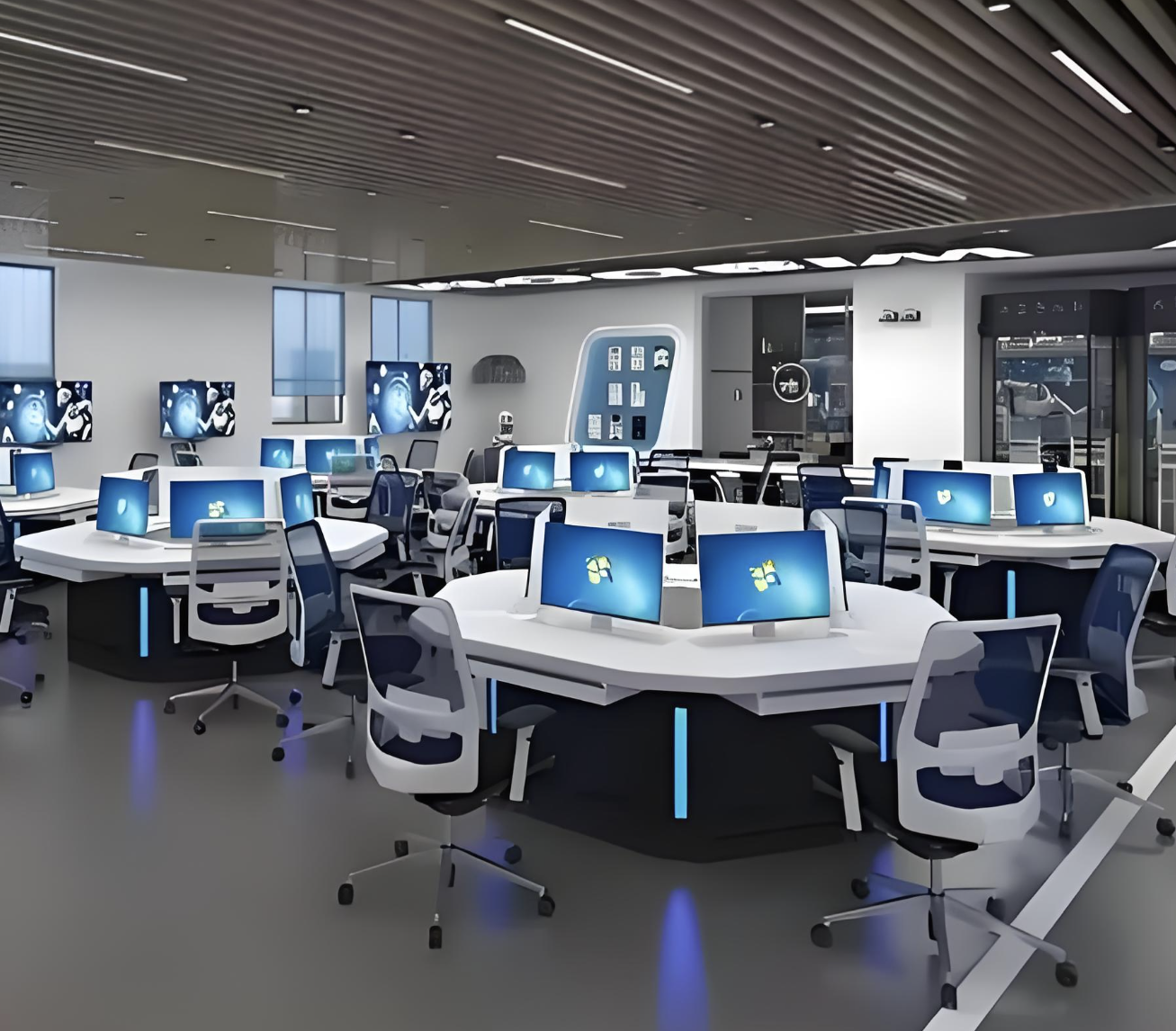 Integrated Wiring Lacquered Conference Table