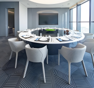 Luxury Rounded Lacquered Executive Conference Table
