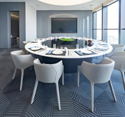 Luxury Rounded Lacquered Executive Conference Table