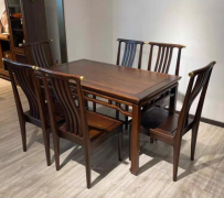 Commercial Solid Wood Dining Table and Chair Set