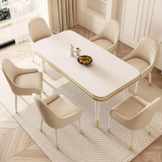 Light Luxury Sintered Stone Dining Table and Chair Set