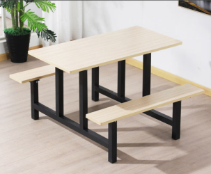 Ensemble de table et chaises de restauration rapide en panneau ignifugé