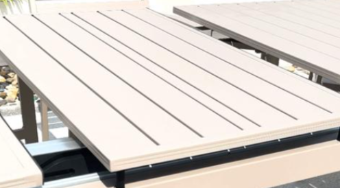 Outdoor Patio Waterproof Aluminum Alloy Dining Table & Chair Set