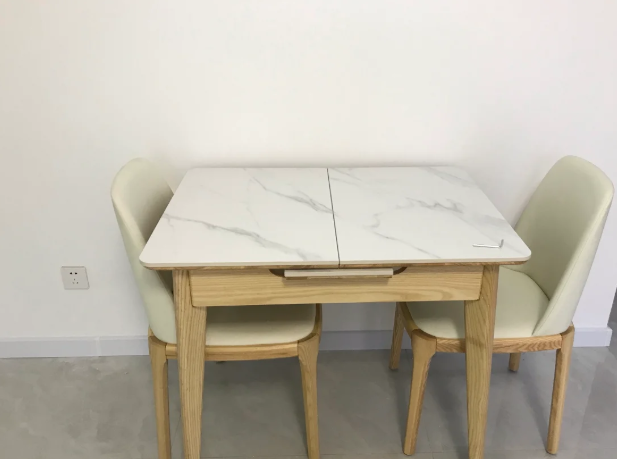 Home Dining Retractable Storage Dining Table & Chair Set