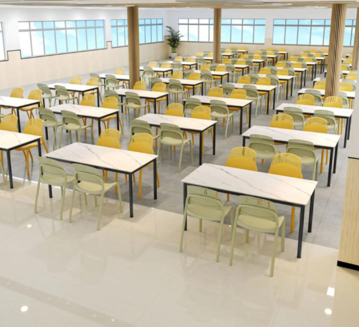 Modern Commercial Fast-Casual Dining Table & Chair Set