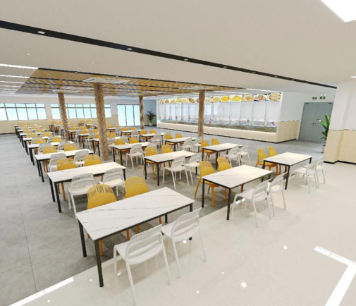 Modern Commercial Fast-Casual Dining Table & Chair Set