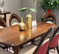 Premium Solid Wood Fine Dining Table & Upholstered Chair Set