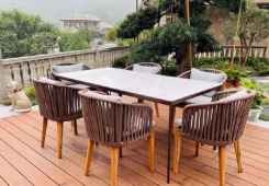 Weatherproof Outdoor Patio Restaurant Table & Stackable Chair Set
